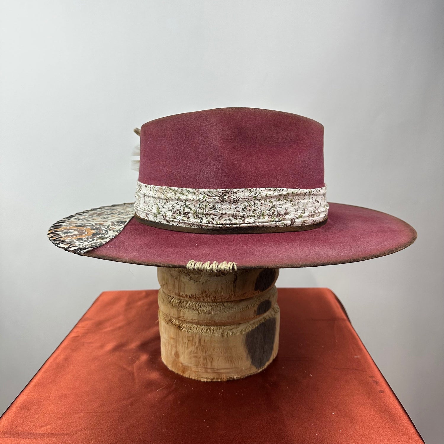 The Monterey Maroon Distressed Fedora