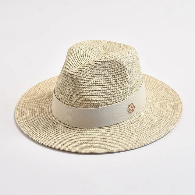 Straw Hats Panama Ribbon Decoration Elegant Luxury Cowboy Hat