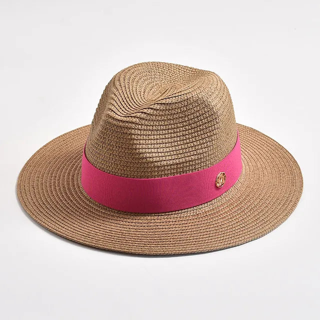 Straw Hats Panama Ribbon Decoration Elegant Luxury Cowboy Hat