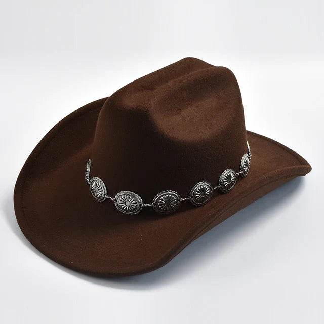 Western Metal Sunflower Cowboy Hat