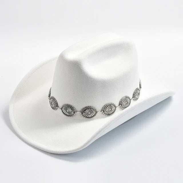 Western Metal Sunflower Cowboy Hat