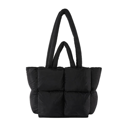 Puffer Tote Bag - Black