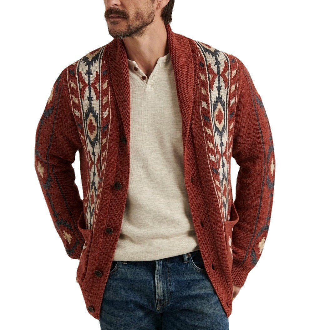 Basic Solid Jacquard - Cardigan Sweater