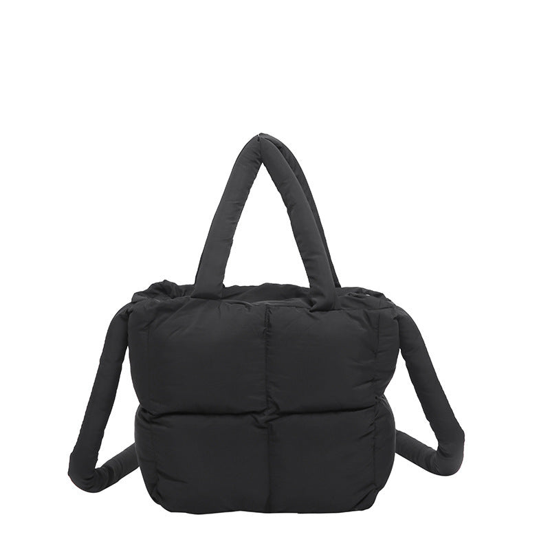 Puffer Tote Bag - Black