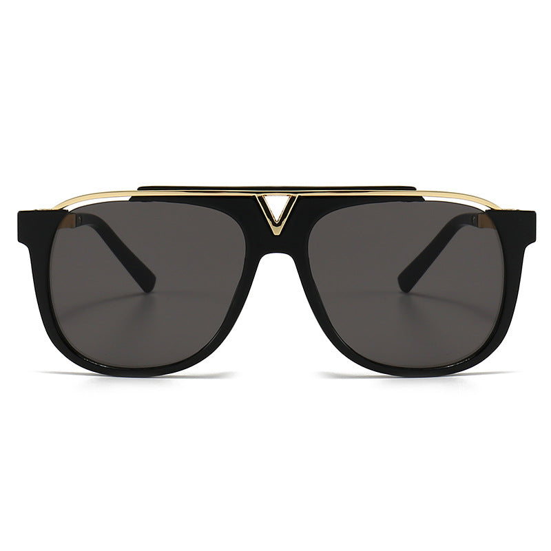 Metal Large Frame Sunglasses