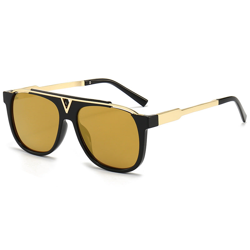 Metal Large Frame Sunglasses