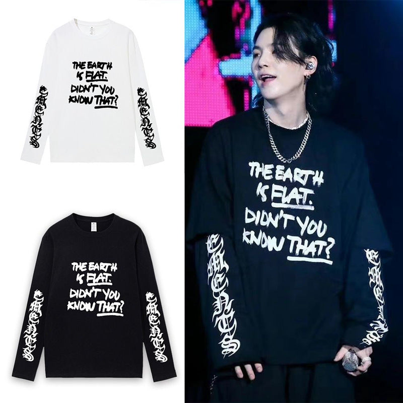 EARTH IS FLAT hoodie Shirt- SUGA BTS