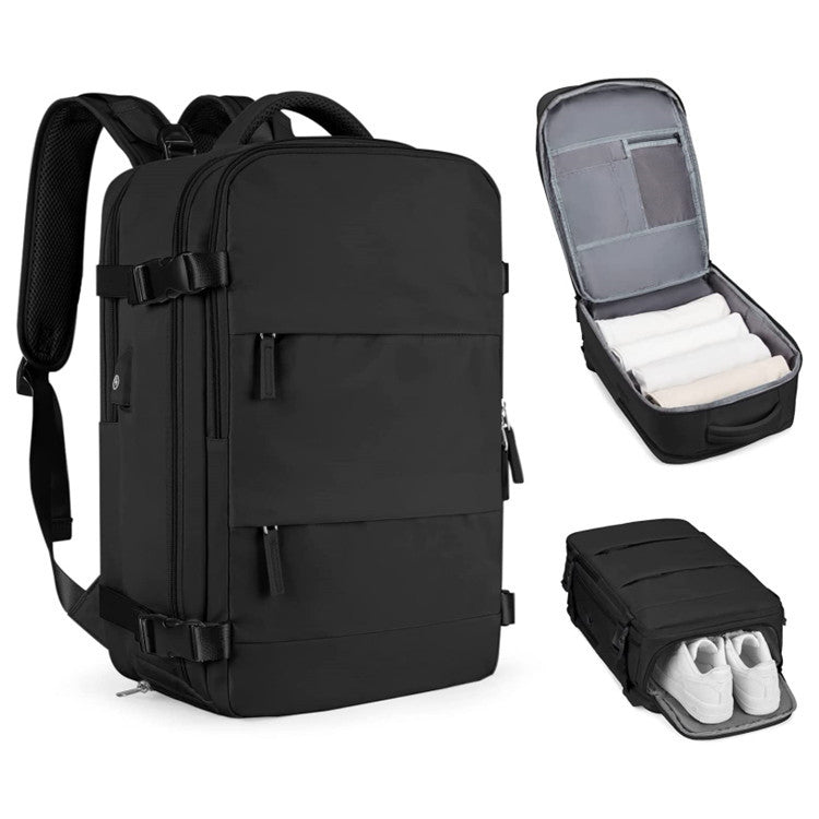 Multifunctional travel backpack wet and dry separable expandable shoulder bag