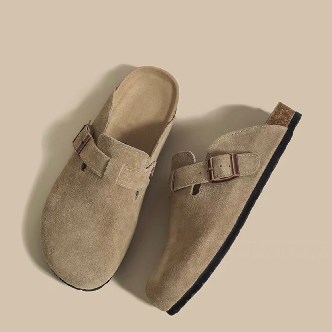 Boston Suede Footbed Clogs