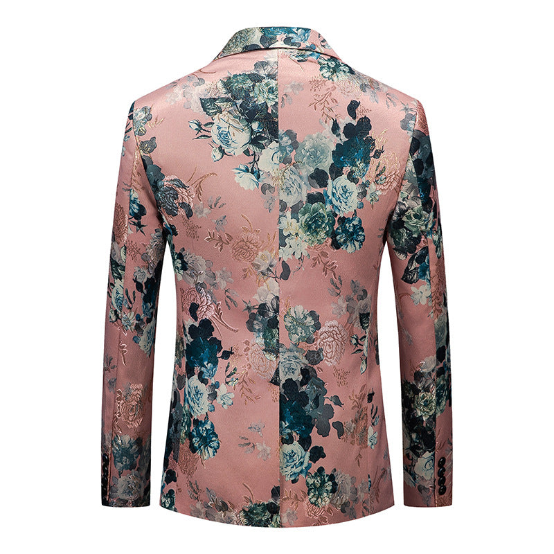 Garden Print Men Blazer Tuxedo Jackets