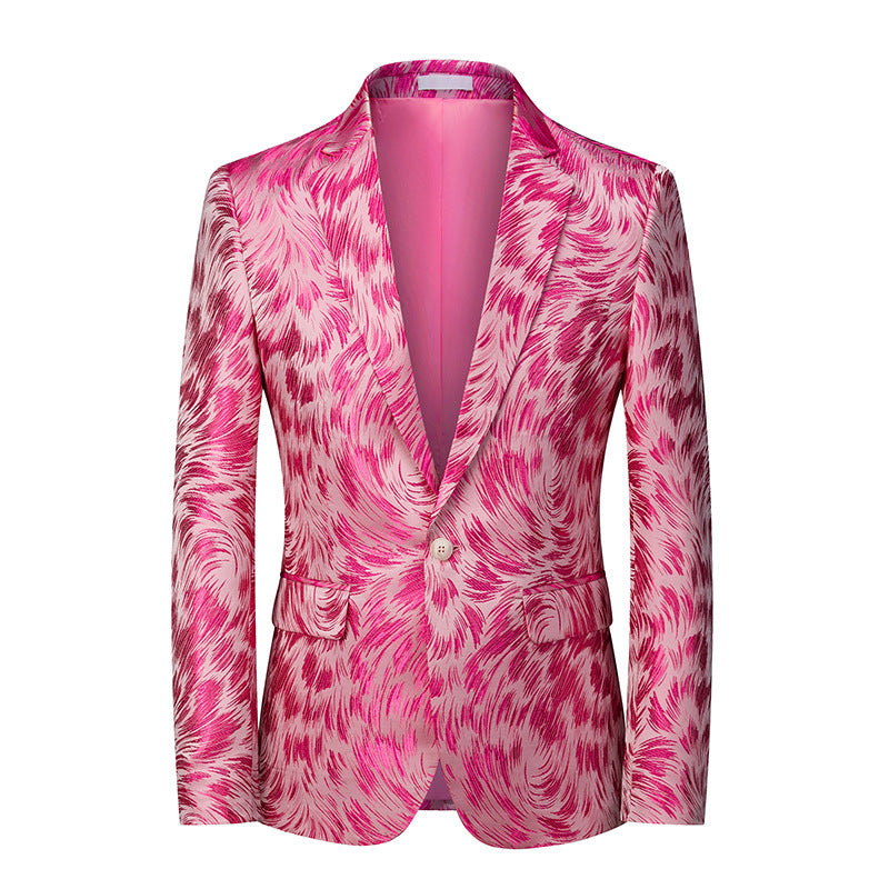 Stable Printed Suit Men Blazer Tuxedo Jackets