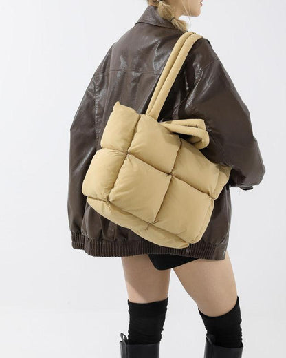 Puffer Tote Bag - Yellow