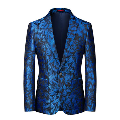 Stable Printed Suit Men Blazer Tuxedo Jackets