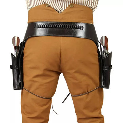 Western Cowboy Double Gun Holster Belt