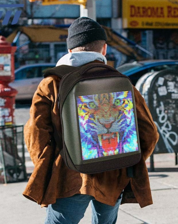 led backpack business shoulder bag waterproof display backpack ｜Screen resolution 64*64 pixels