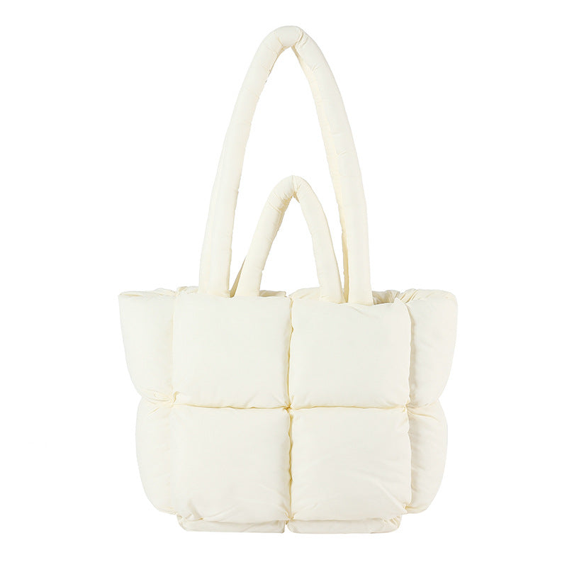 Puffer Tote Bag - Cream