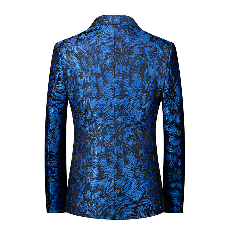 Stable Printed Suit Men Blazer Tuxedo Jackets