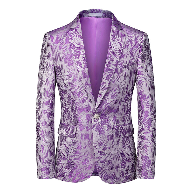 Stable Printed Suit Men Blazer Tuxedo Jackets