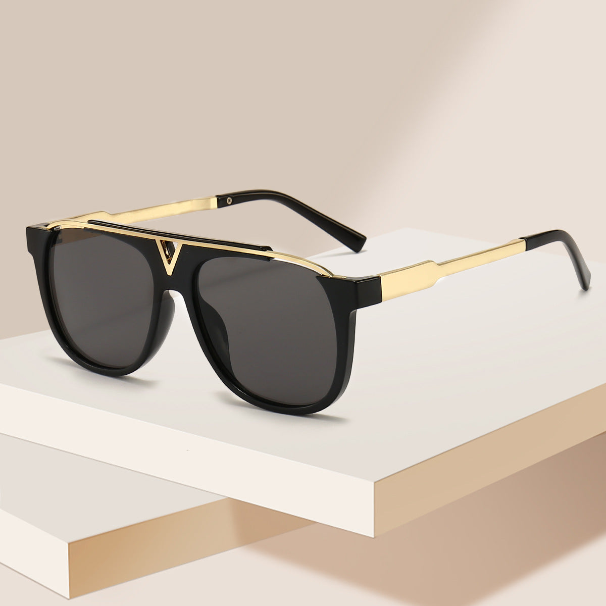 Metal Large Frame Sunglasses