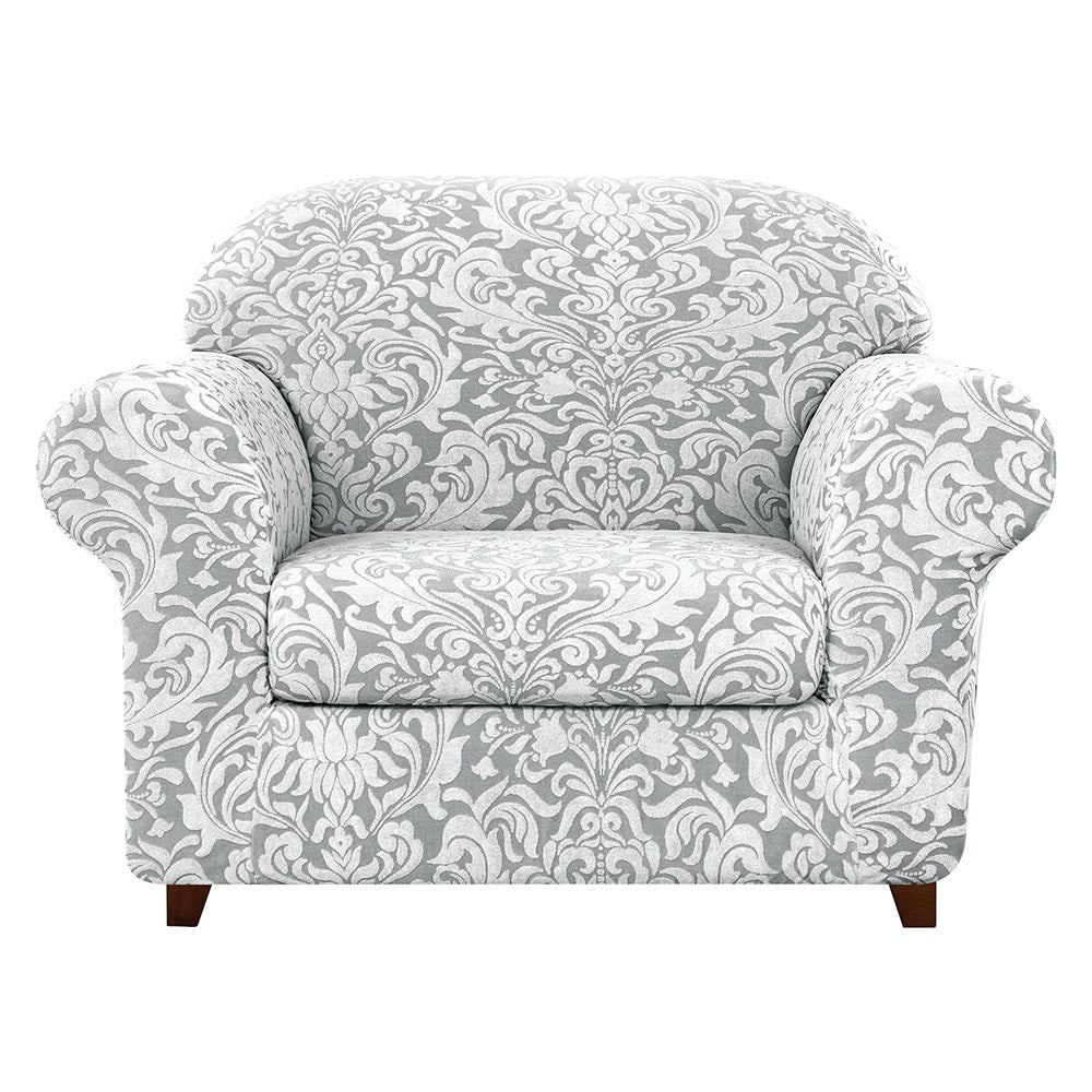 4 Sizes Exquisite Jacquard Floral Pattern Premium Elastic Sofa Cover Includes Separate Seat Covers