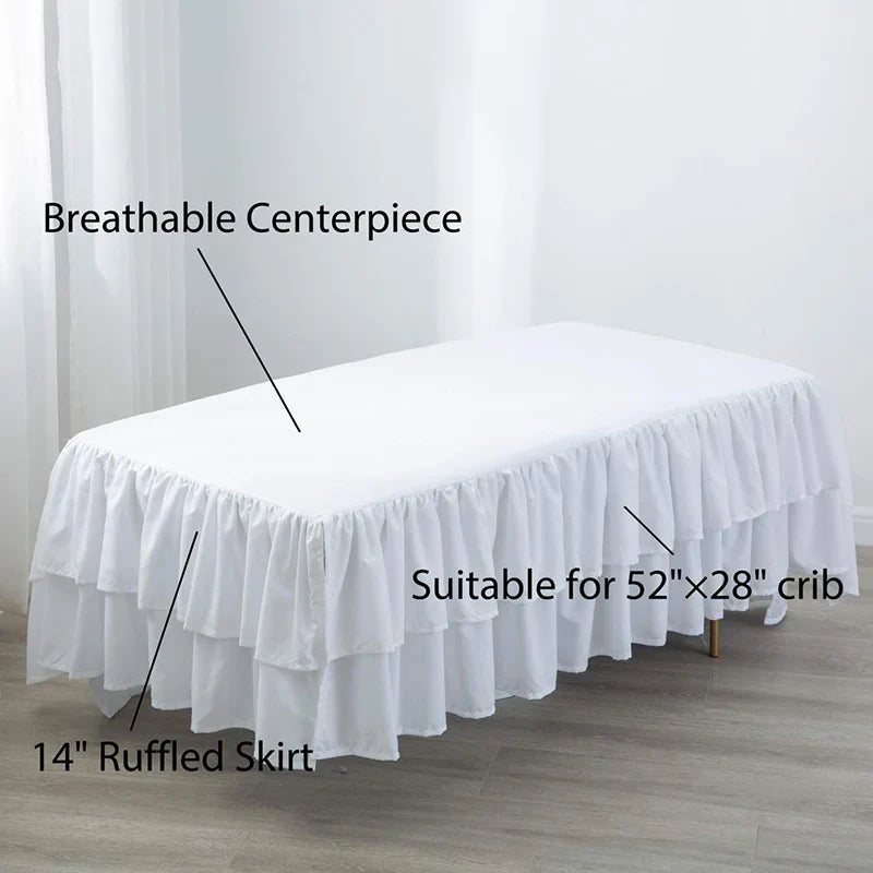 Two Layers Rufflled Bed Skirt