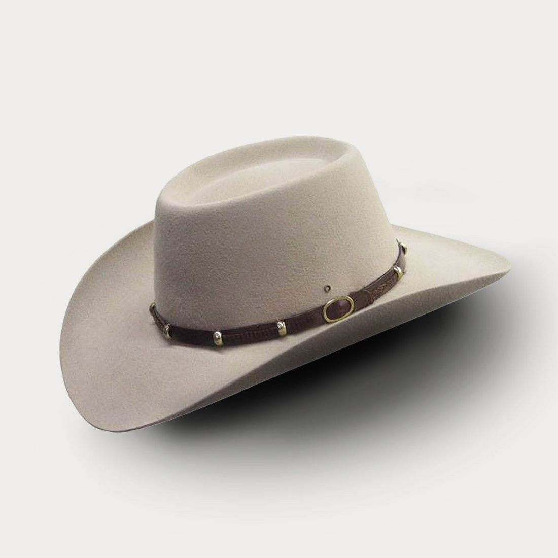 The Boss 100X  Felt Cowboy Hat-Natural-3.5&quot; Brim, 4&quot; Crown