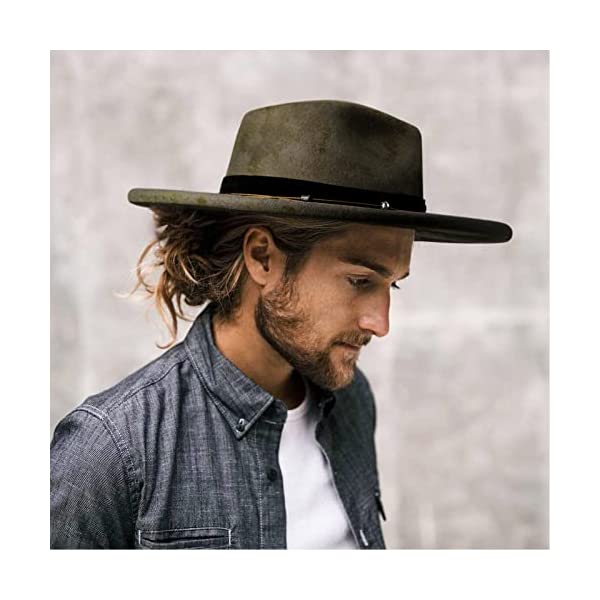 Vintage Fedora Lightning hat-Indigo Brown