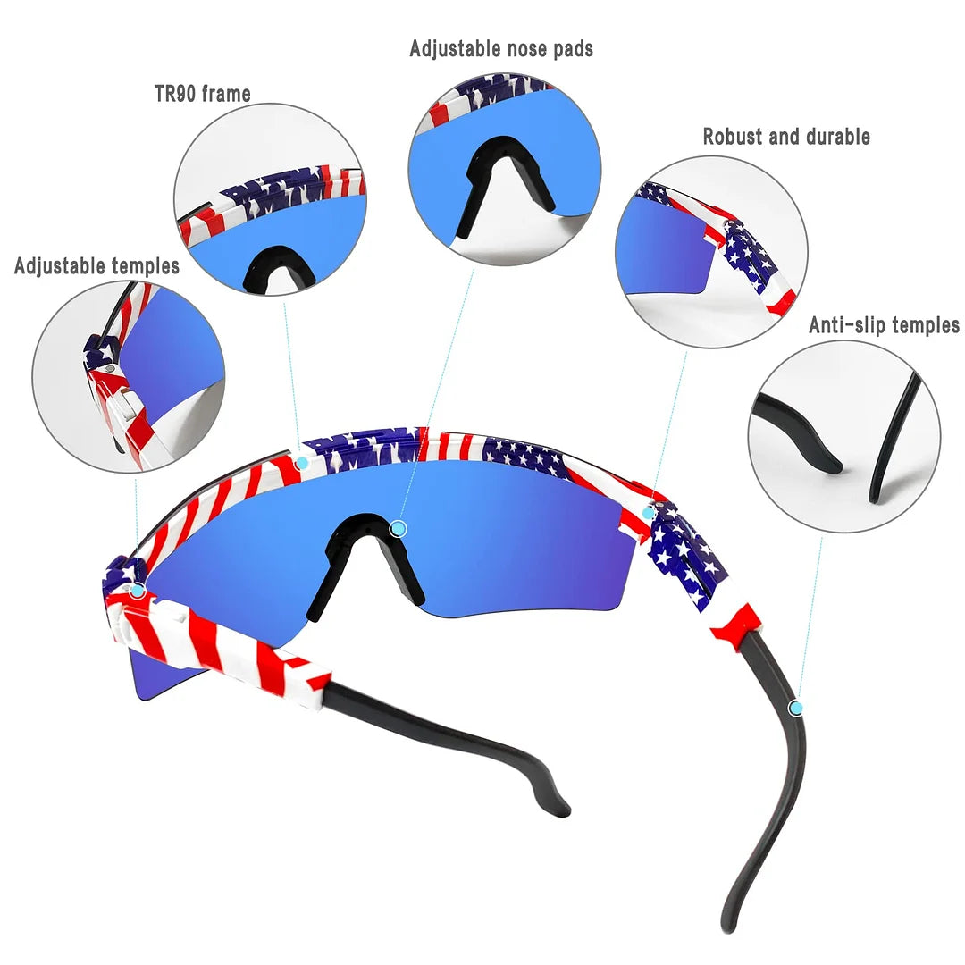 Youth Pit-Vipers Sunglasses Sport Polarized Viper Glasses For Adults and Kids Holiday Gift