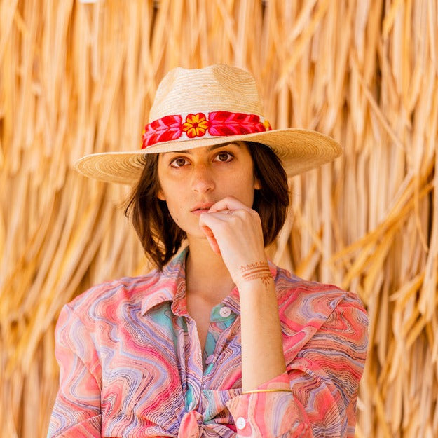 Western Palm Leaf Straw Hat