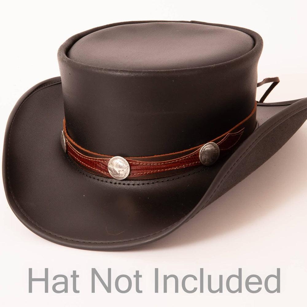 Blazer | Buffalo Nickel Adorned Leather Hat Band