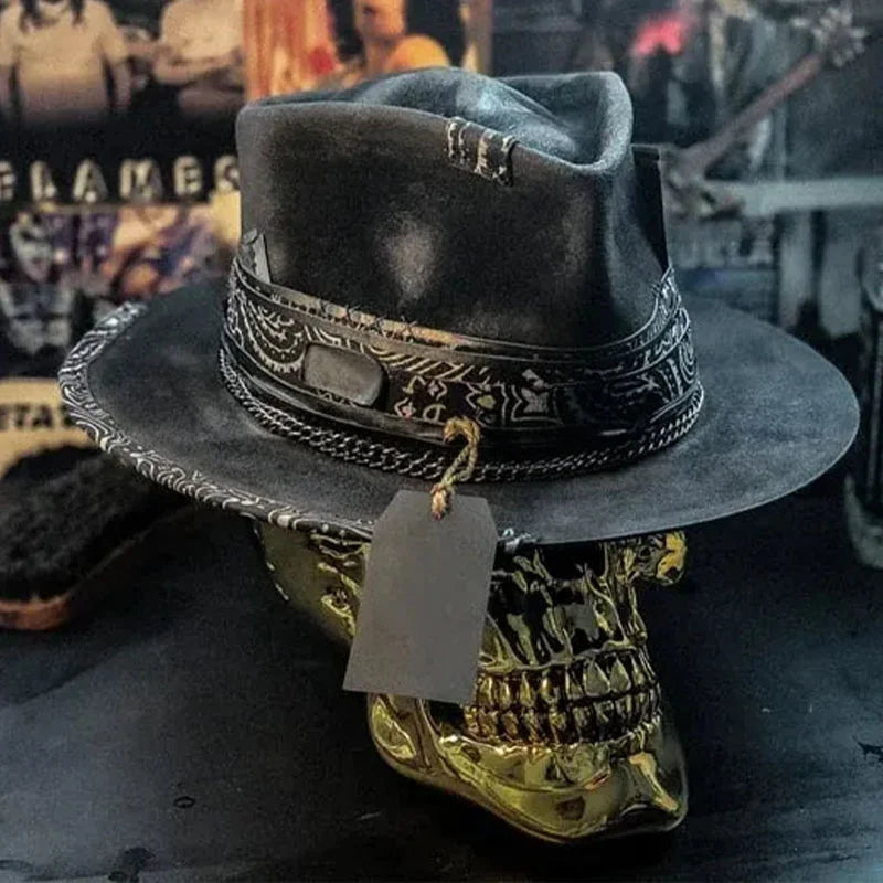 &quot;Harvester Of Sorrow&quot; Handmade Skull Hat