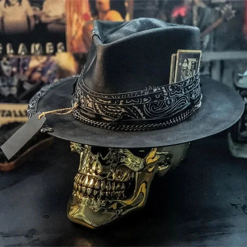 &quot;Harvester Of Sorrow&quot; Handmade Skull Hat