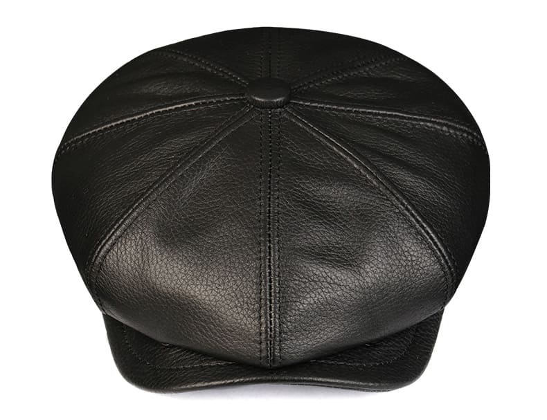 Wembley Genuine Leather Newsboy Cap