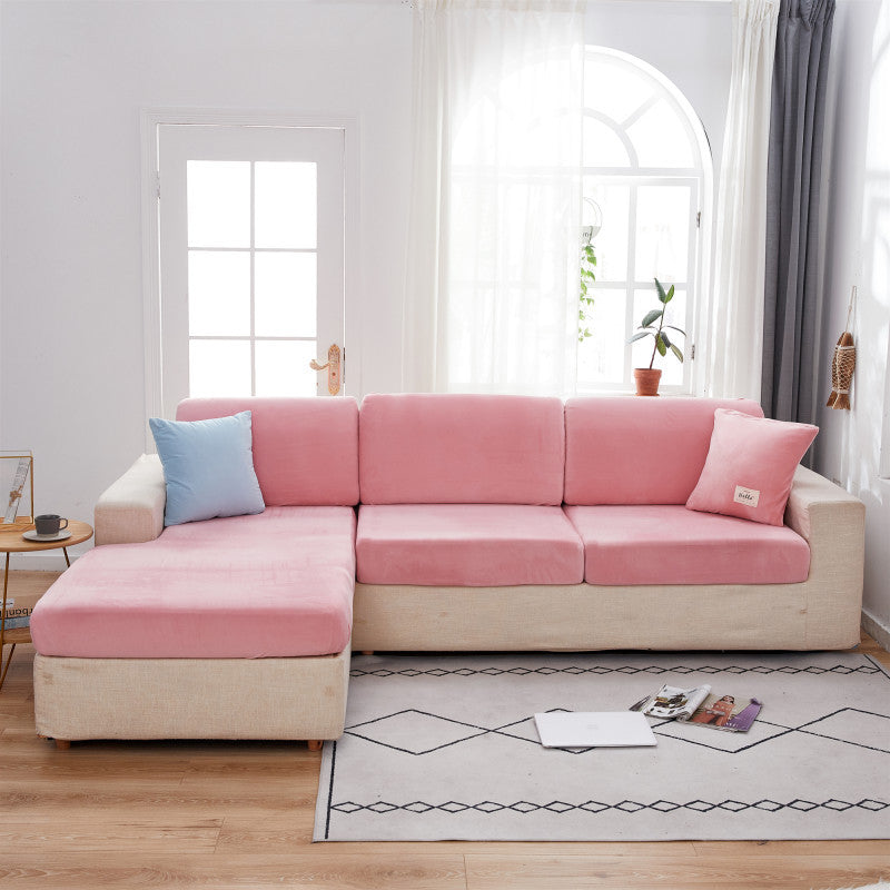 Velvet Sectional Couch Cover Stretchable Cushion Cover