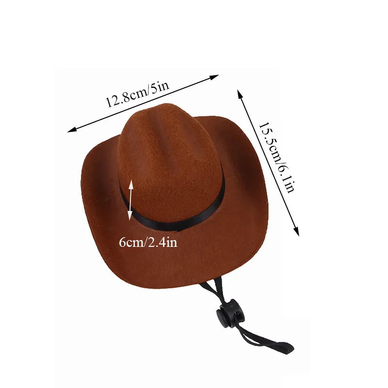 Pet Cat Dog Western Cowboy Hat