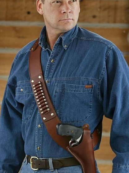 Premium cowboy leather chest holster