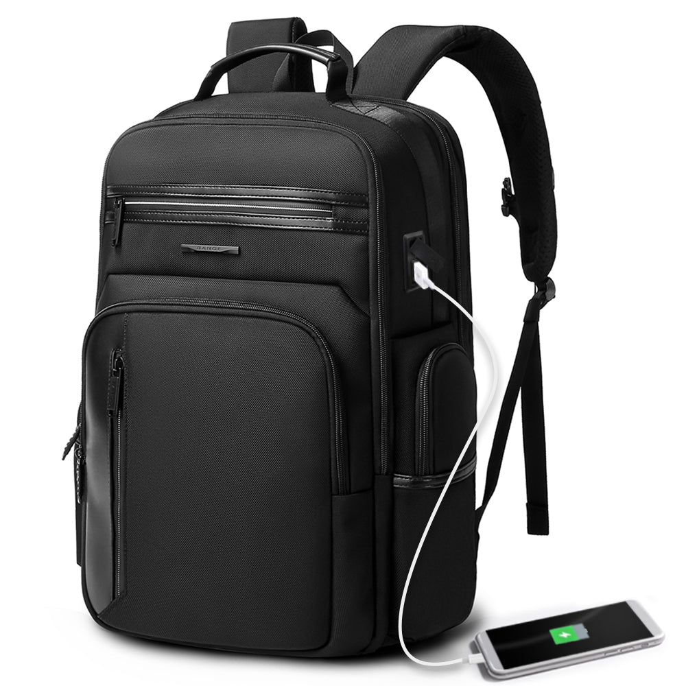 15.6inch Laptop Backpack for Men，Business Travelling Backpacks with USB Charger Port,Weekender Carry-On Luggage Backpack